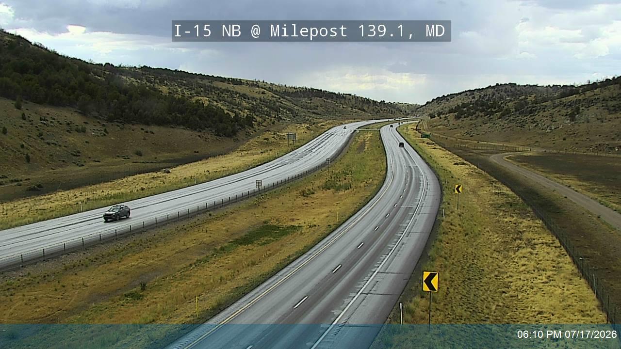 I-15 NB @ Milepost 139.1, MD traffic camera, Millard County