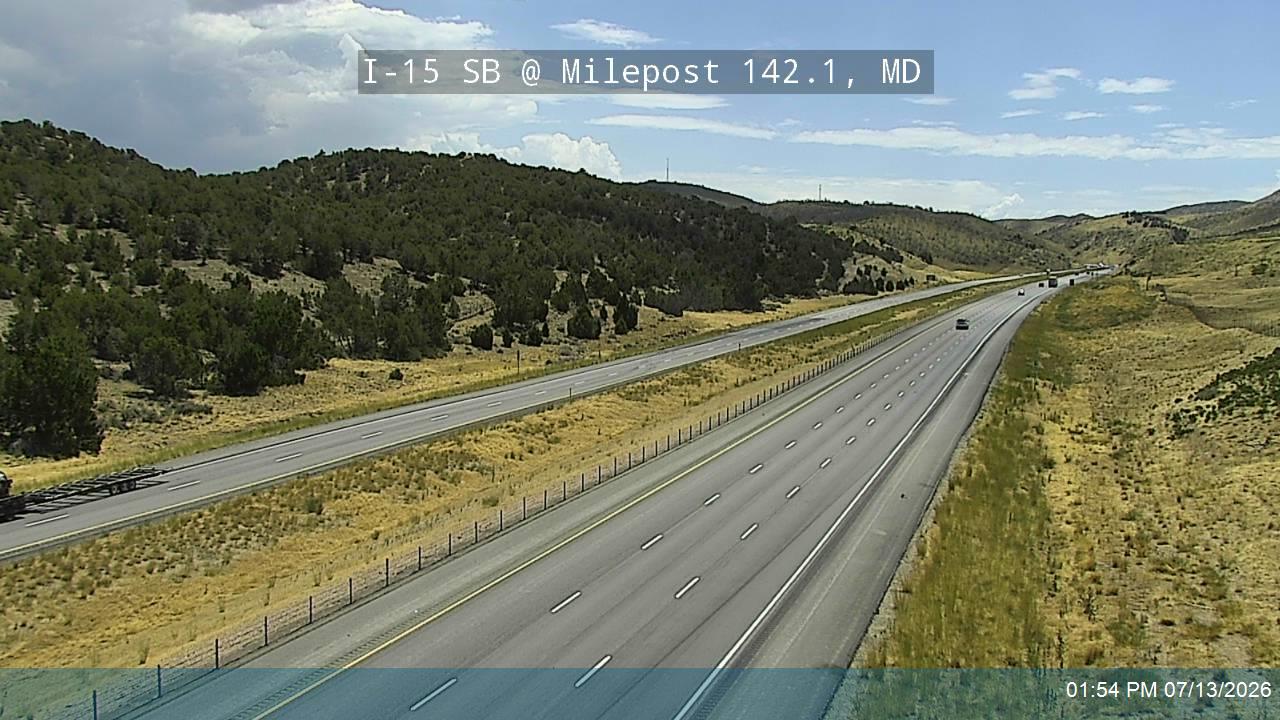 I-15 SB @ Milepost 142.1, MD traffic camera, Millard County