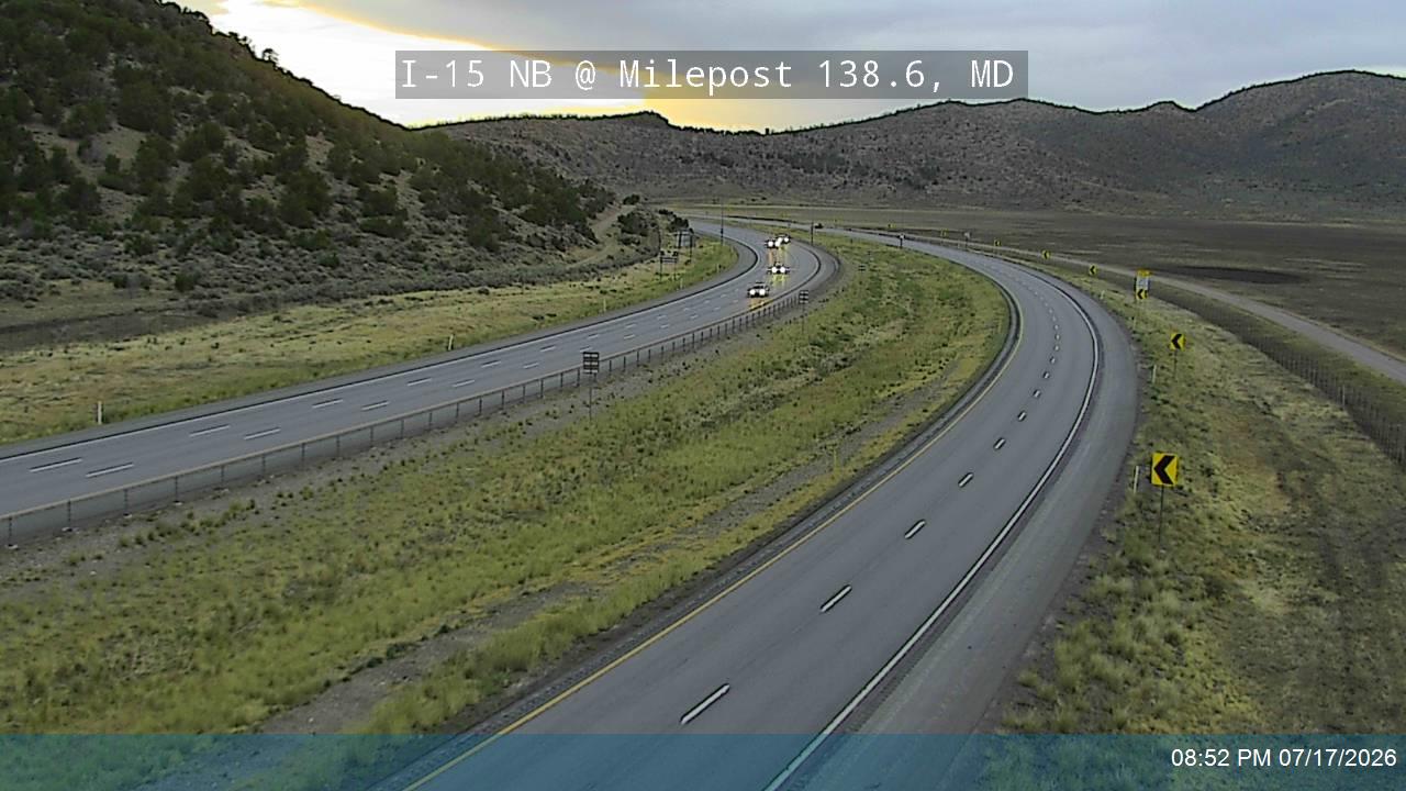 I-15 NB @ Milepost 138.6, MD traffic camera, Millard County
