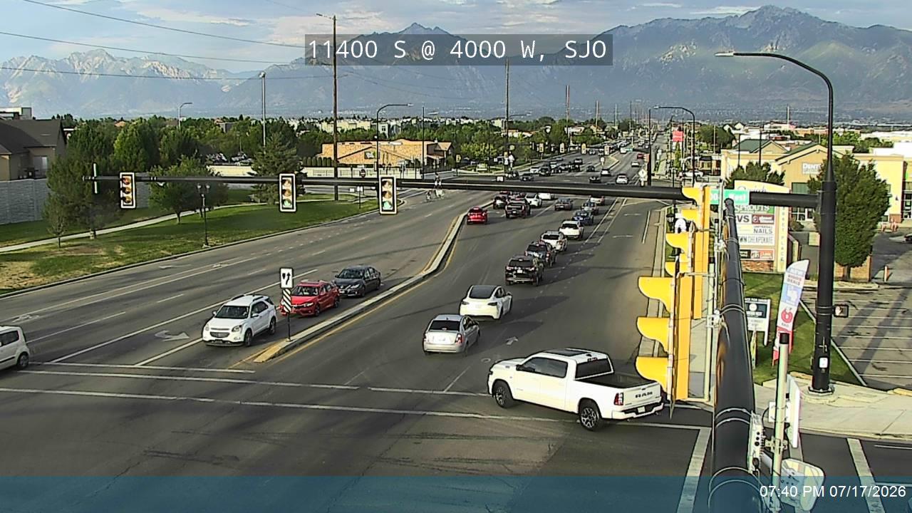 Daybreak Pkwy traffic camera, view south, South Jordan, Utah