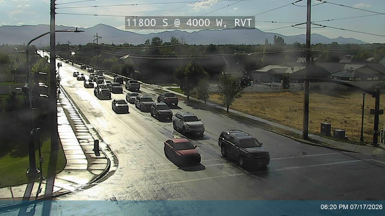 11800 S traffic camera, view west, South Jordan, Utah