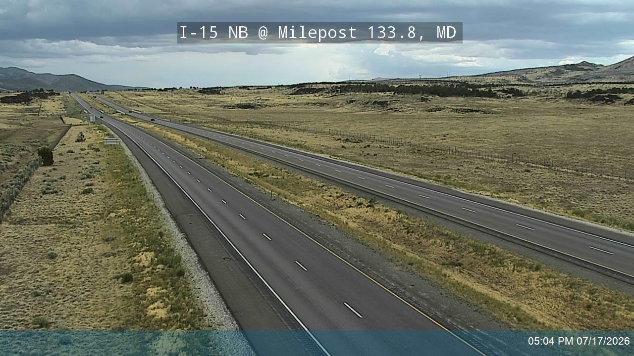 I-15 NB @ Milepost 133.8, MD traffic camera, Millard County