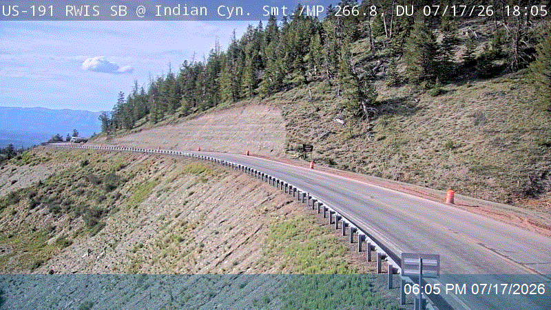 US-191 RWIS NB @ Indian Canyon Summit / MP 266.77, DU traffic camera, Duchesne County