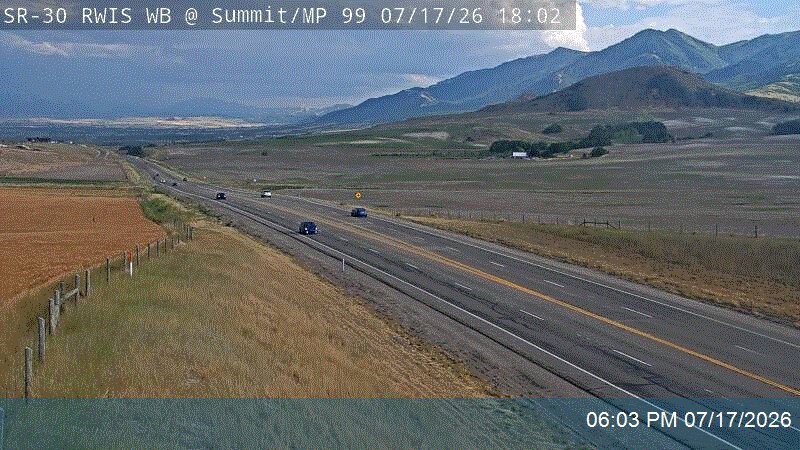 SR-30 RWIS WB @ BE/CA County Line / MP 99.24, BE traffic camera, Box Elder County