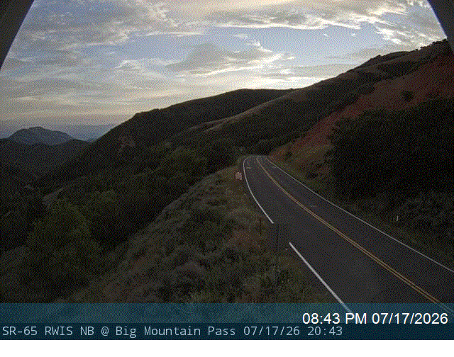 SR-65 RWIS NB @ Big Mountain Pass / SL-MN Co Line / MP 8.4, SL traffic camera, Salt Lake County