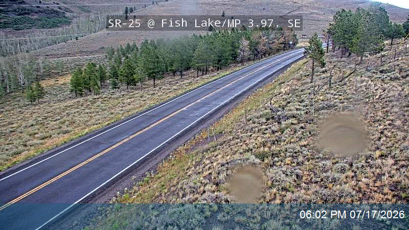 SR-25 @ Fish Lake / MP 3.97, SE traffic camera, Sevier County