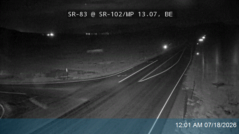 SR-83 @ SR-102 / MP 13.07, BE traffic camera, Box Elder County