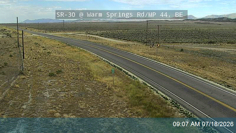 SR-30 @ Warm Springs Rd / MP 44, BE traffic camera, Box Elder County