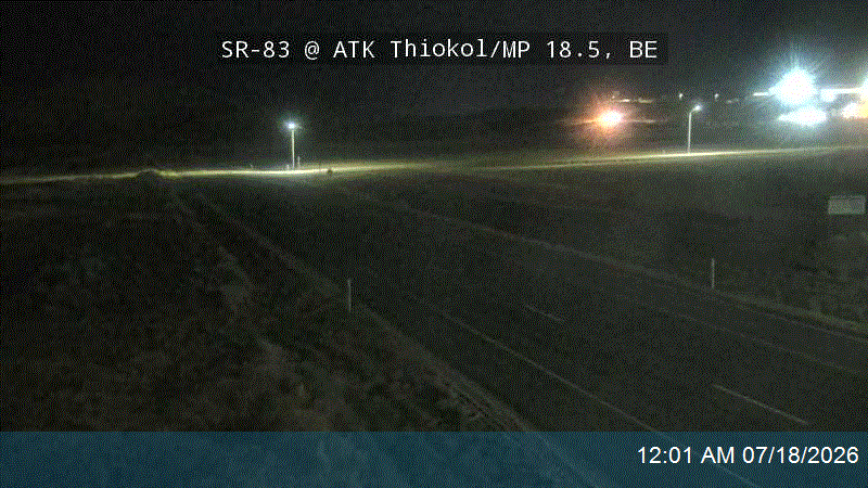 SR-83 @ ATK Thiokol / MP 18.5, BE traffic camera, Box Elder County