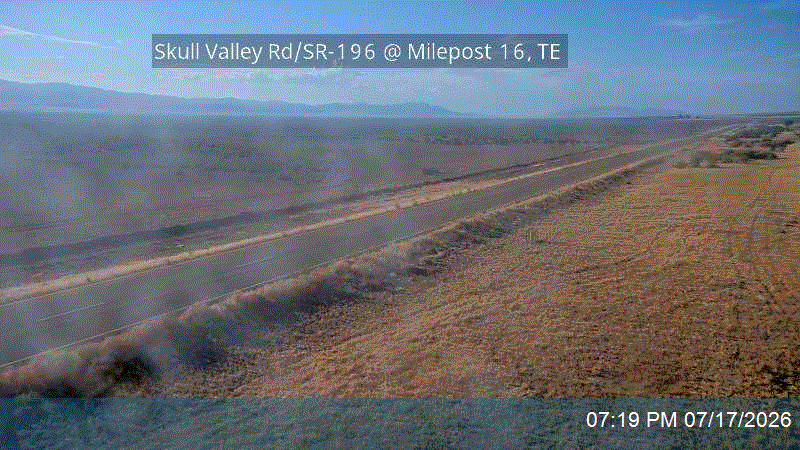 Skull Valley Rd / SR-196 @ Milepost 16, TE traffic camera, Tooele County
