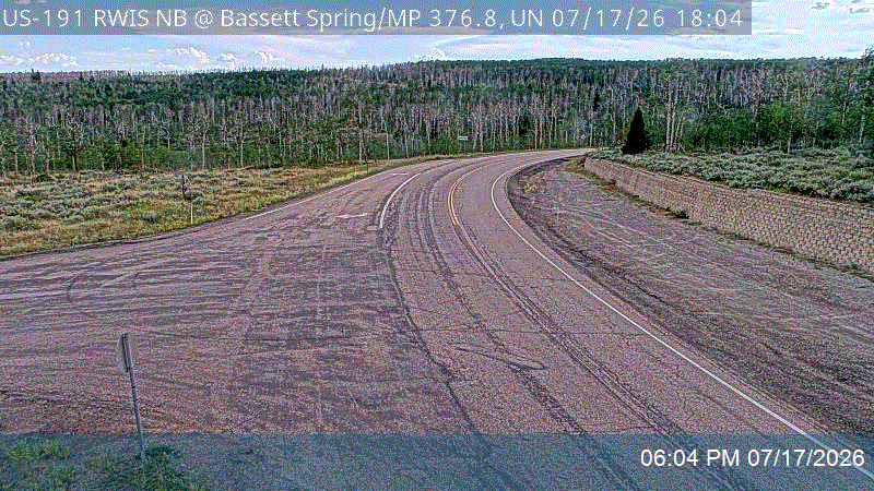US-191 RWIS NB @ Bassett Spring / MP 376.75, UN traffic camera, Uintah County
