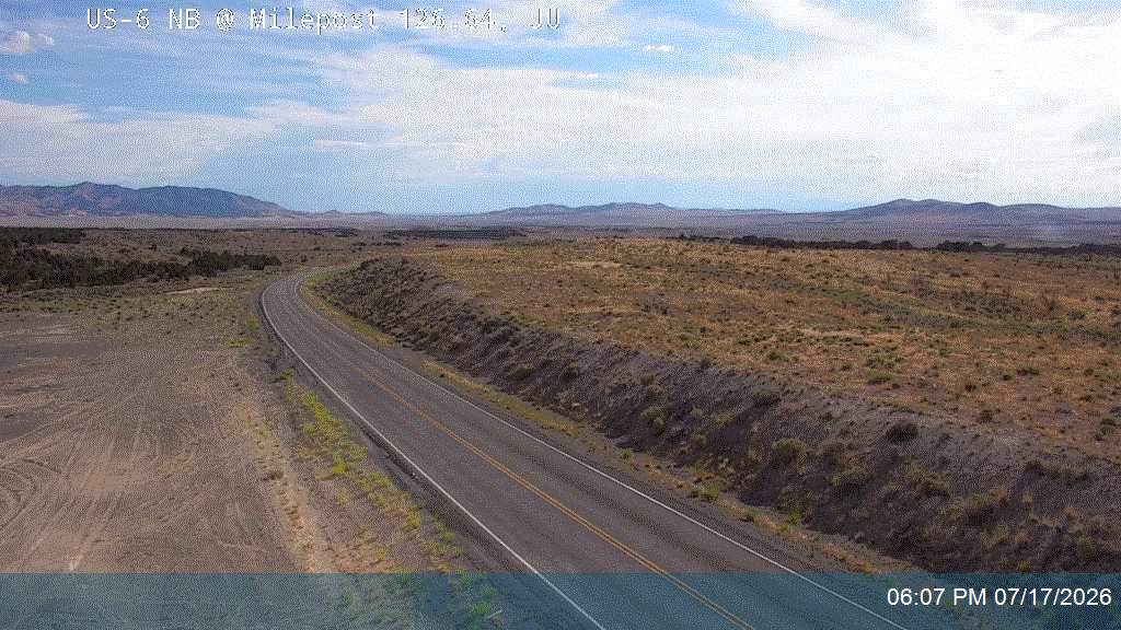 US-6 NB @ Milepost 126.6, JU traffic camera, Juab County