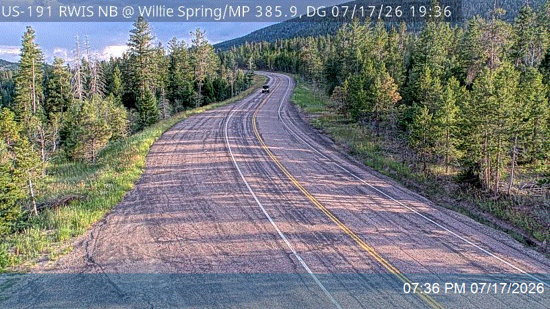 US-191 RWIS NB @ Willie Spring / MP 385.94, DG traffic camera, Daggett County