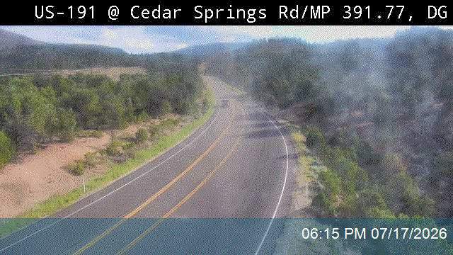 US-191 @ Cedar Springs Rd / MP 391.77, DG traffic camera, Daggett County