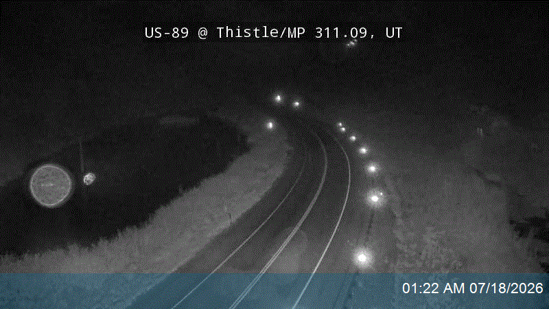 US-89 @ Thistle / MP 311.09, UT traffic camera, Utah County