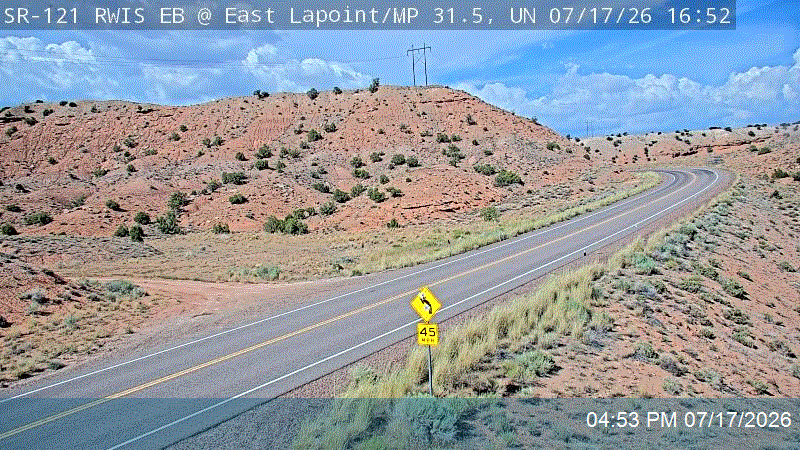 SR-121 RWIS EB @ East Lapoint / MP 31.45, UN traffic camera, Uintah County