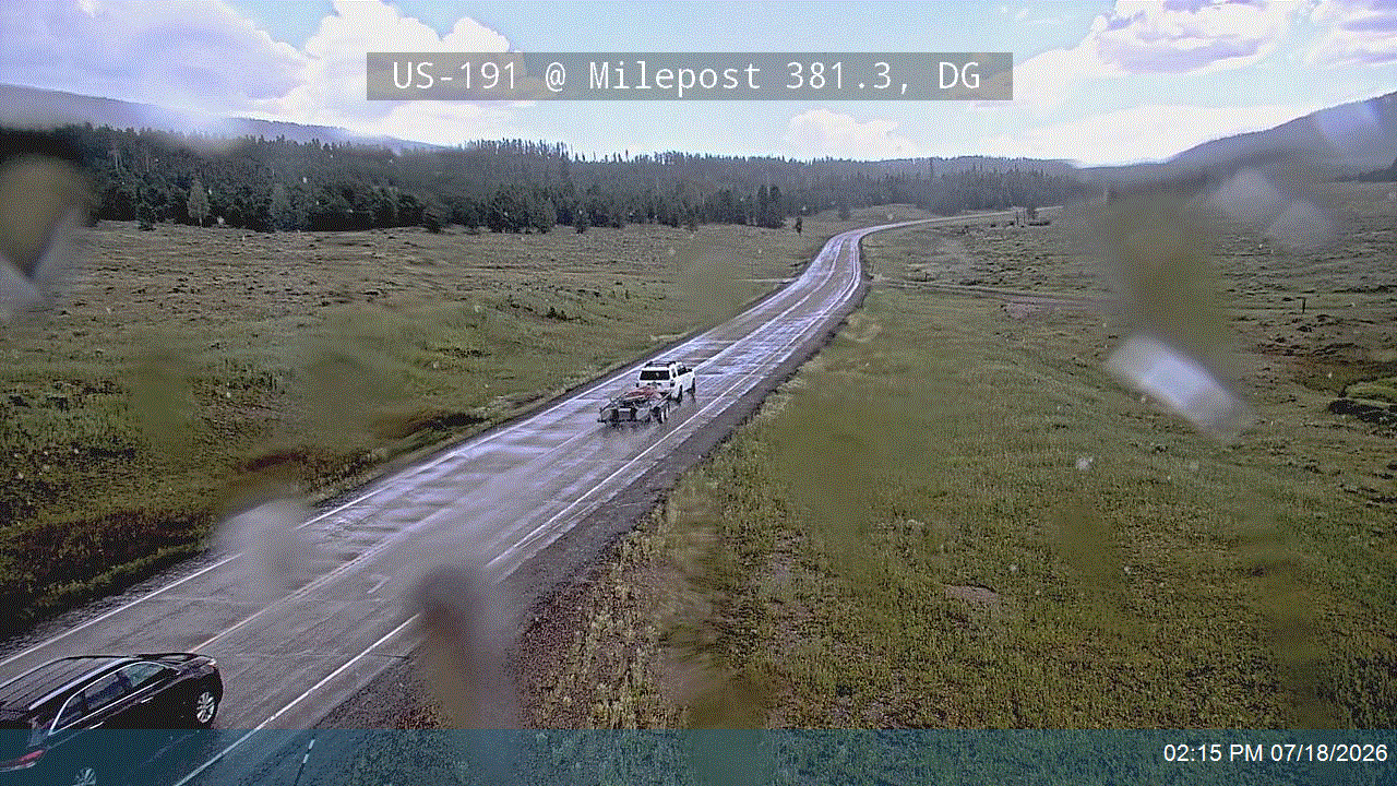 US-191 @ Milepost 380.82, DG traffic camera, Daggett County