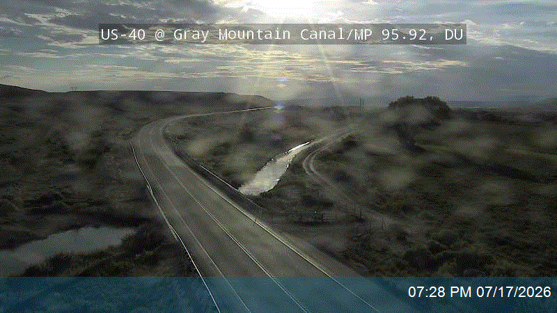 US-40 @ Gray Mountain Canal / MP 95.92, DU traffic camera, Duchesne County