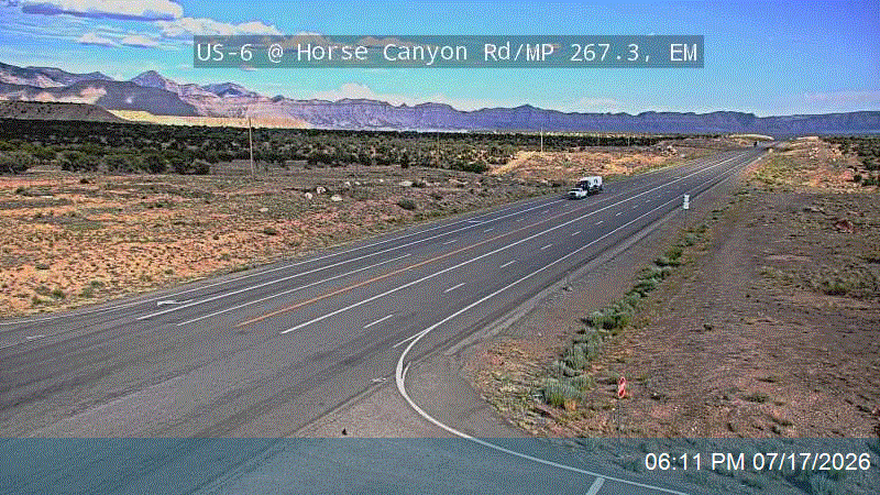 US-6 @ Horse Canyon Rd / MP 267.3, EM traffic camera, Emery County