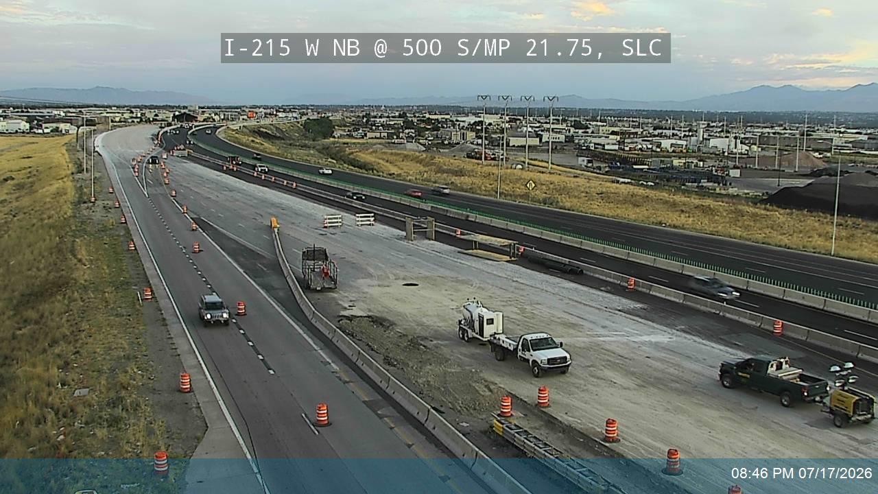 I-215 traffic camera, view north, Salt Lake City