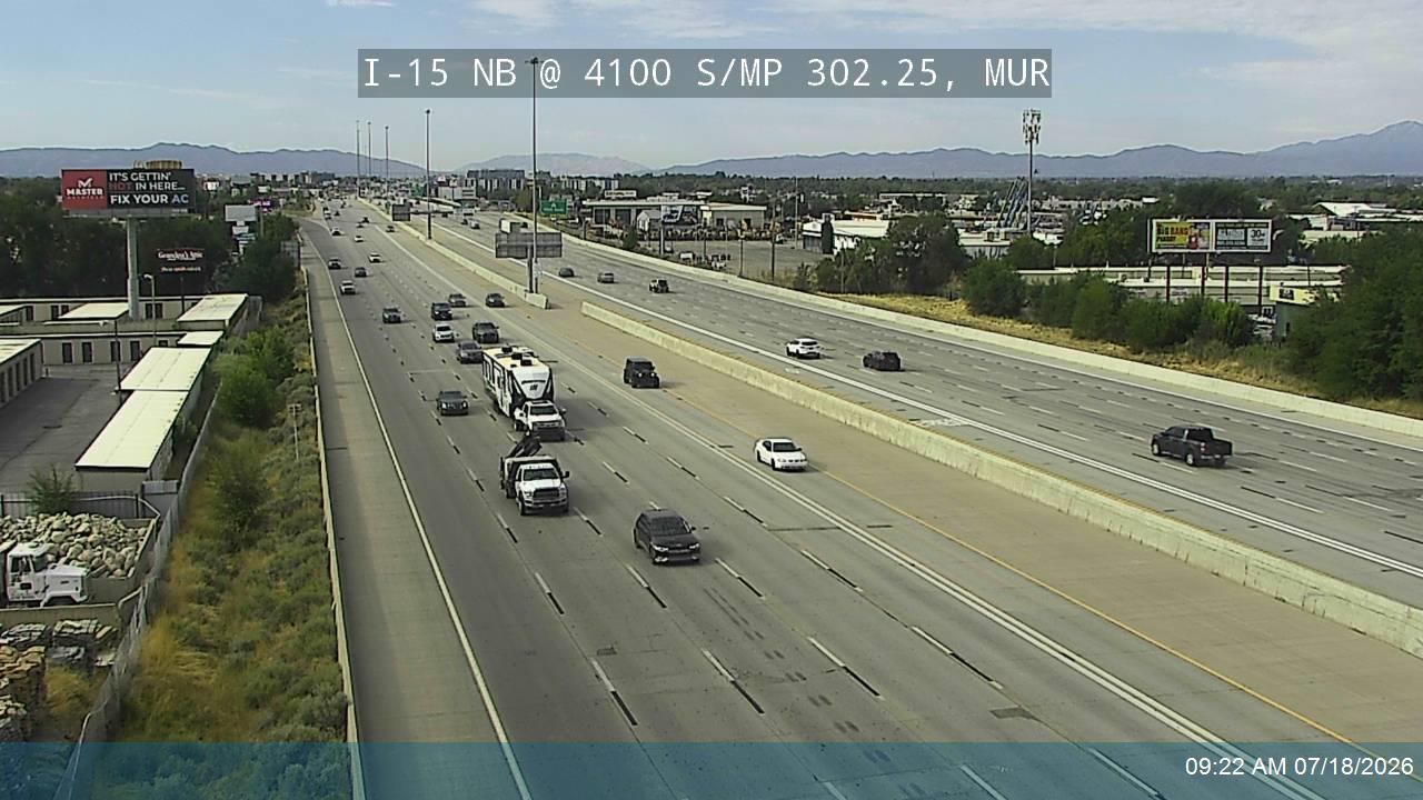 I-15 traffic camera, view north, Murray