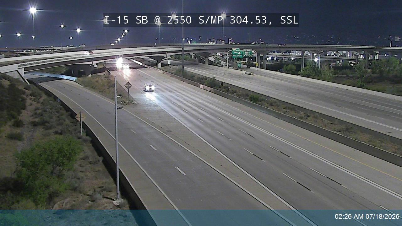 I-15 traffic camera, view south, South Salt Lake