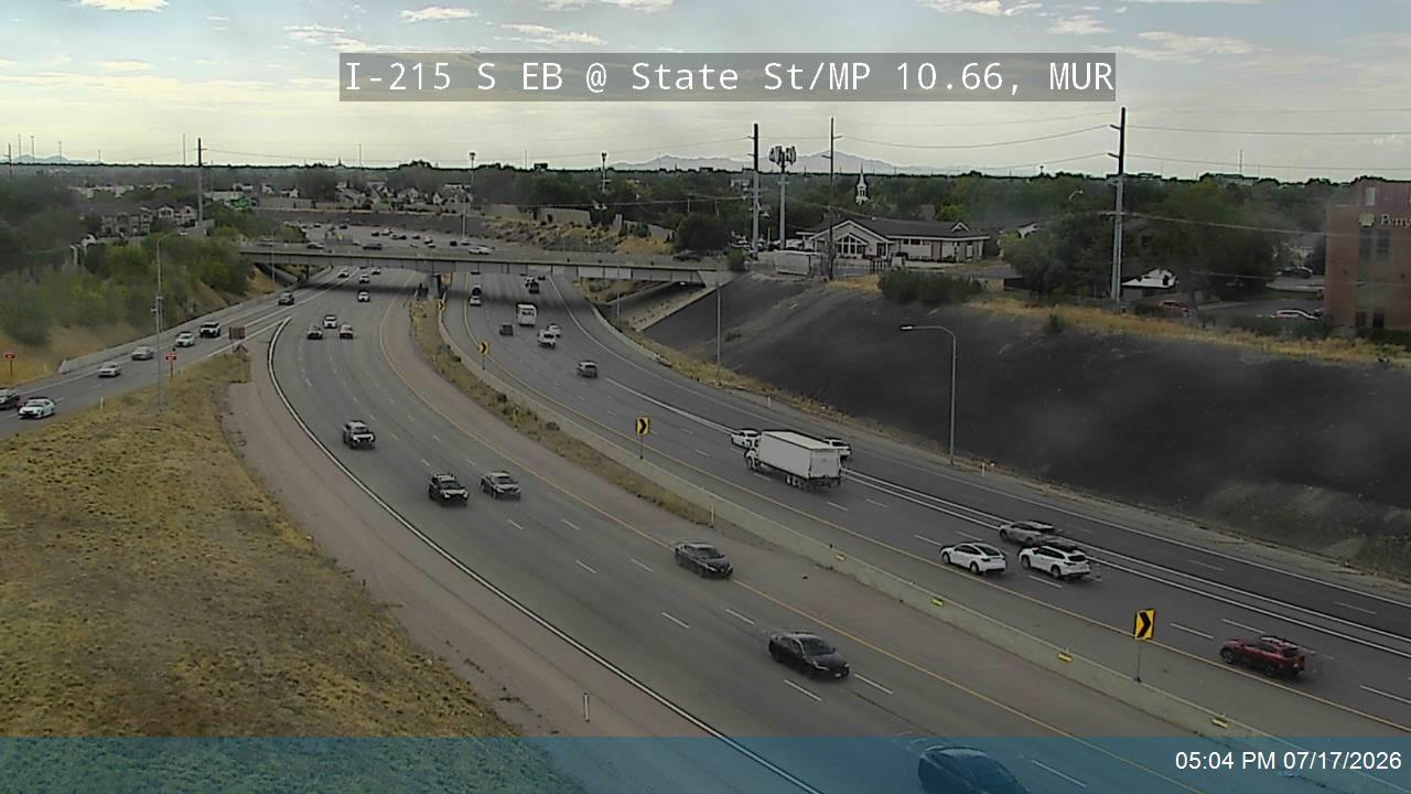 I-215 S traffic camera, view east, Murray, Utah