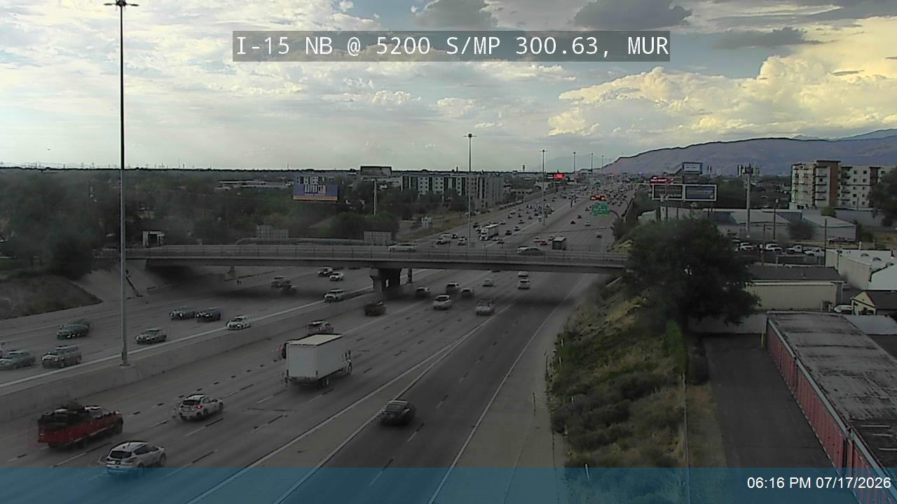 I-15 traffic camera, view north, Murray