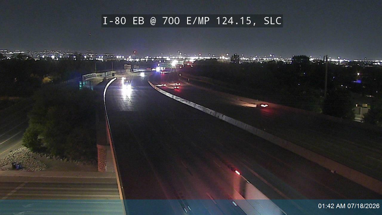 I-80 traffic camera, view east, Salt Lake City