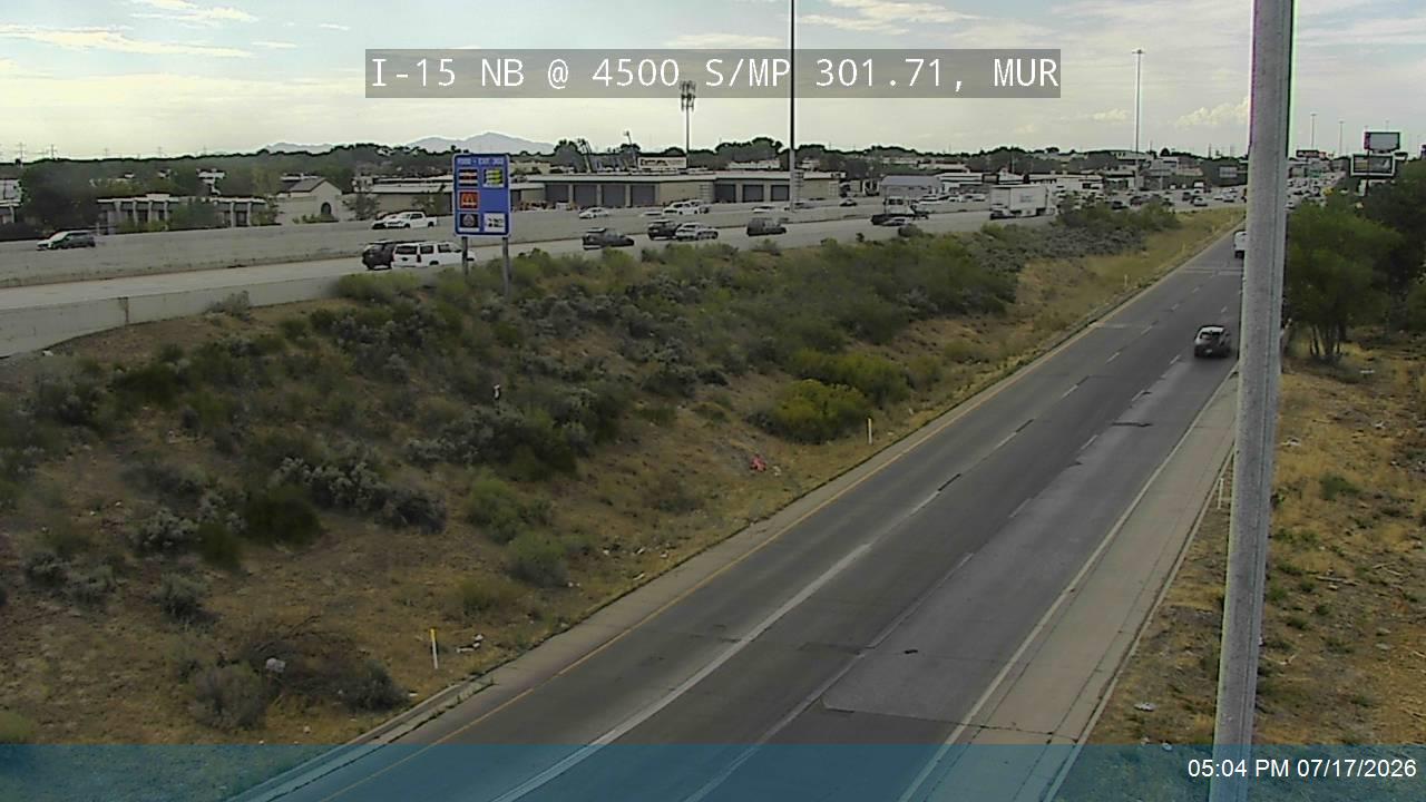 I-15 traffic camera, view north, Murray