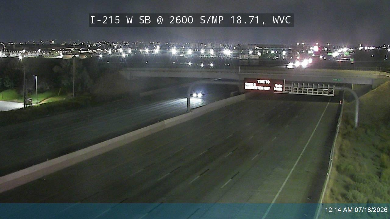 I-215 traffic camera, view south, West Valley City