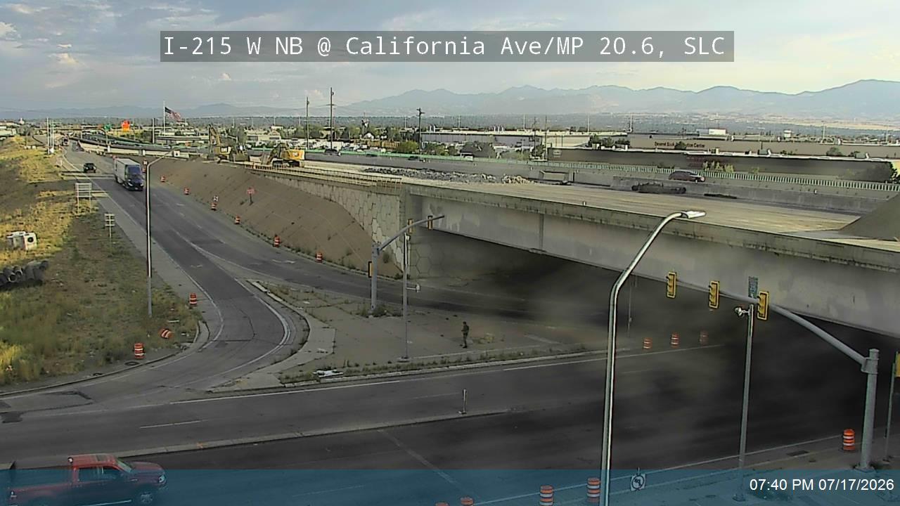 I-215 traffic camera, view north, Salt Lake City