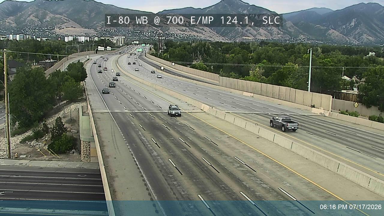 I-80 traffic camera, view west, Salt Lake City