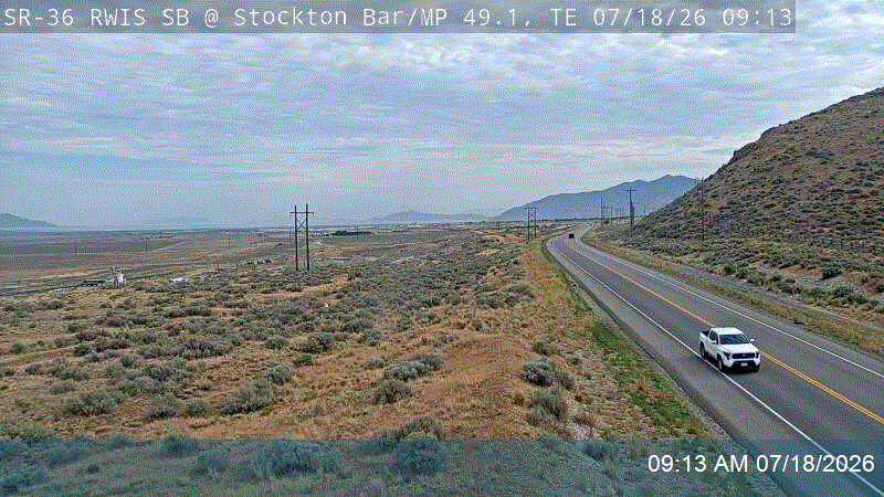 SR-36 RWIS SB @ Stockton Bar / MP 49.07, TE traffic camera, Tooele County