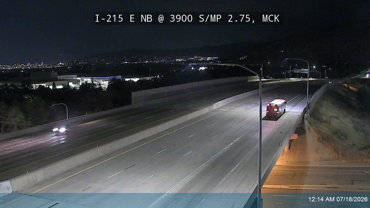 I-215 traffic camera, view north, Millcreek