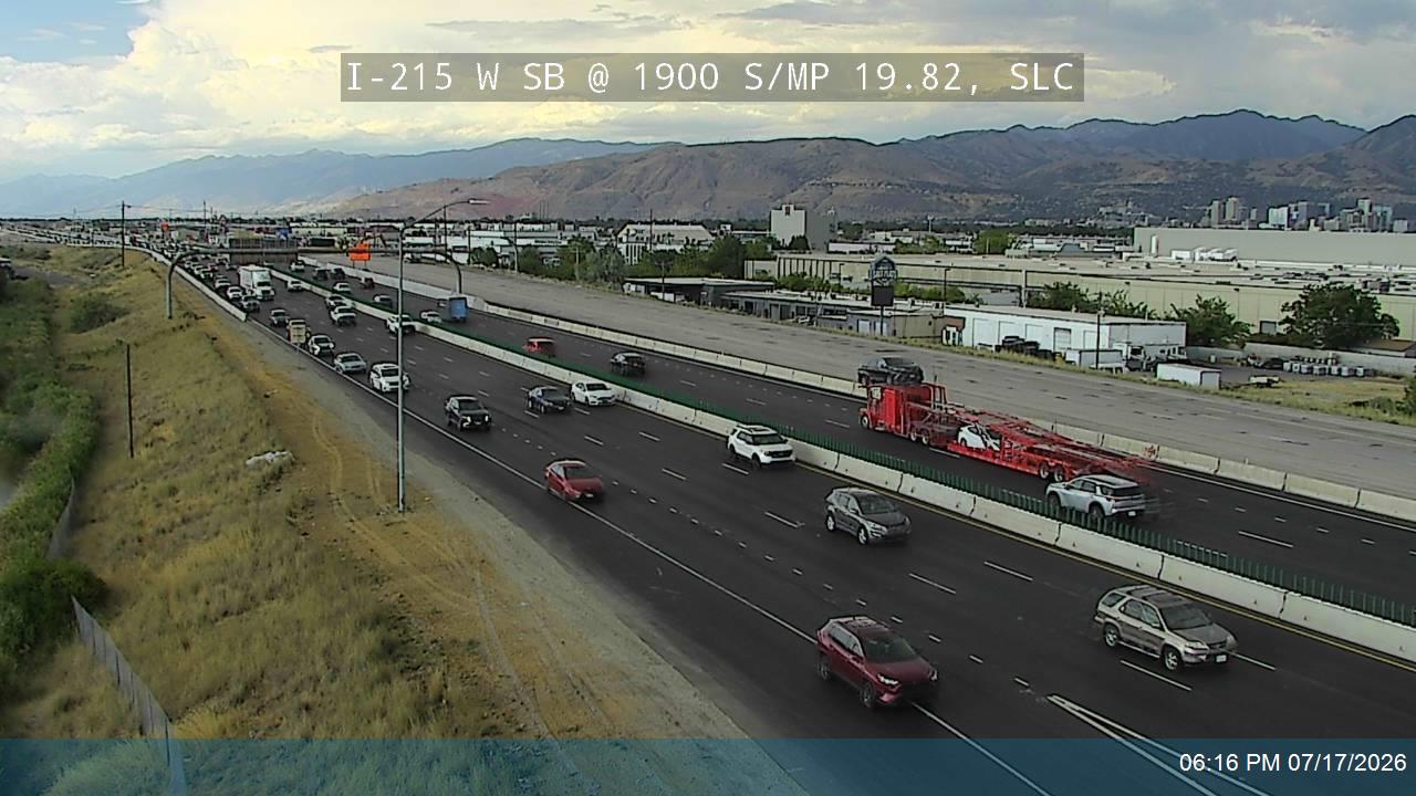 I-215 traffic camera, view south, Salt Lake City