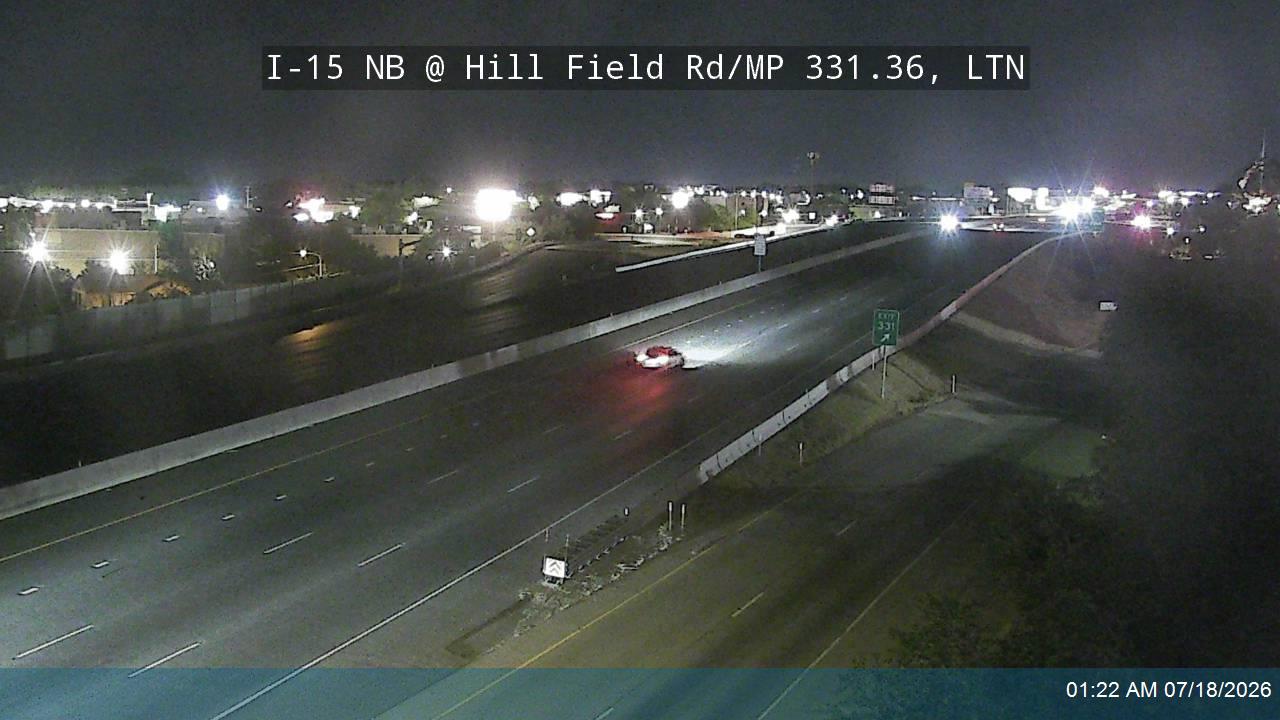 I-15 traffic camera, view north, Layton