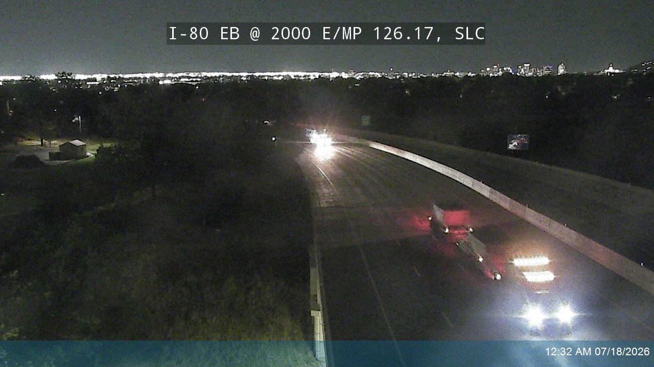 I-80 traffic camera, view east, Salt Lake City