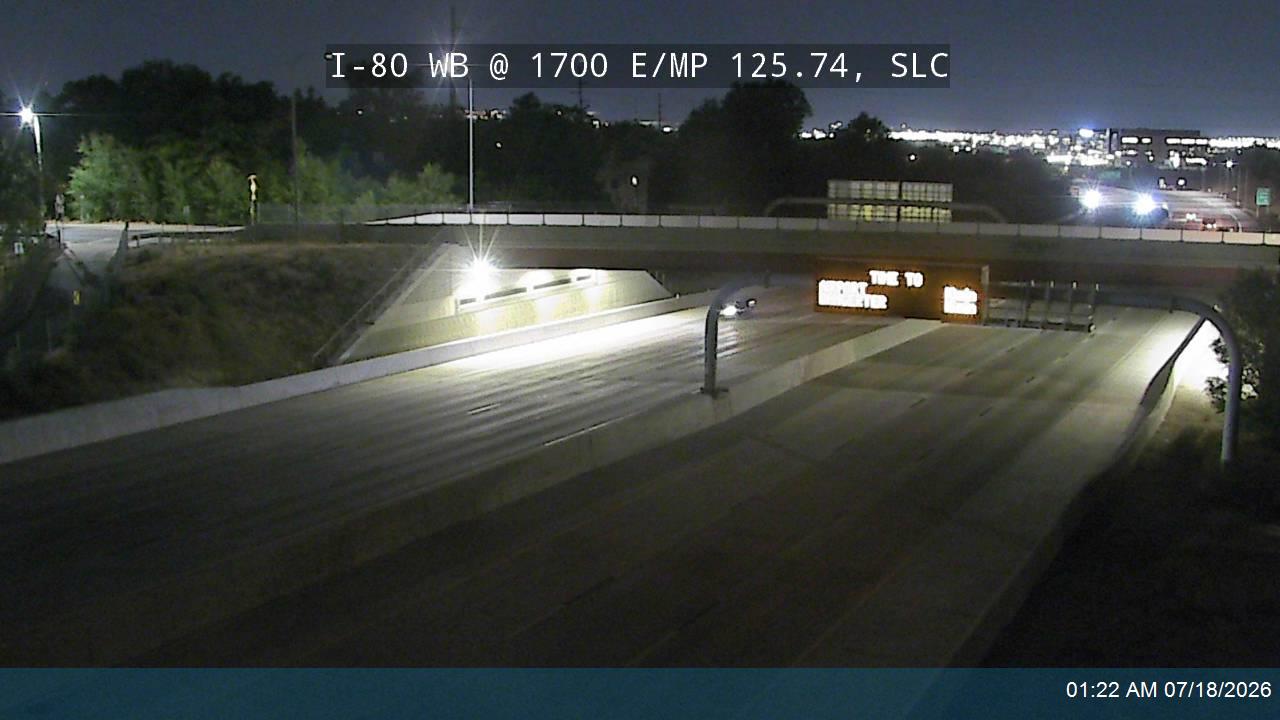 I-80 traffic camera, view west, Salt Lake City