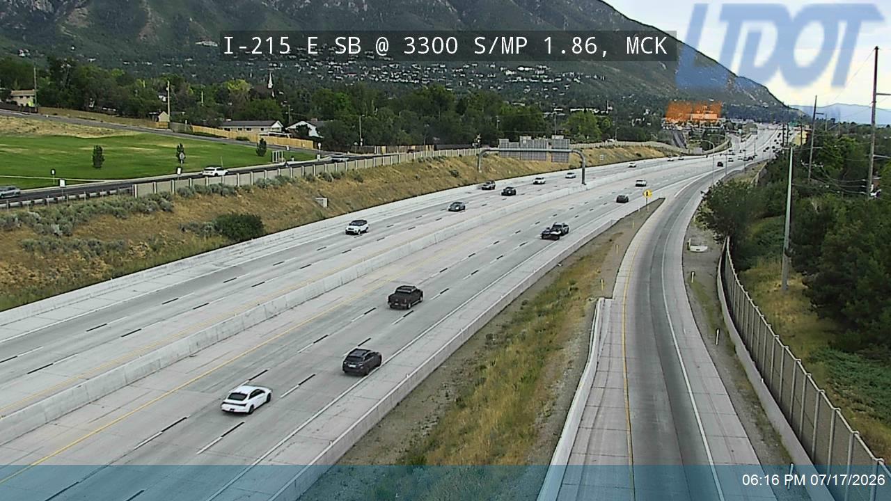 I-215 traffic camera, view east, Millcreek