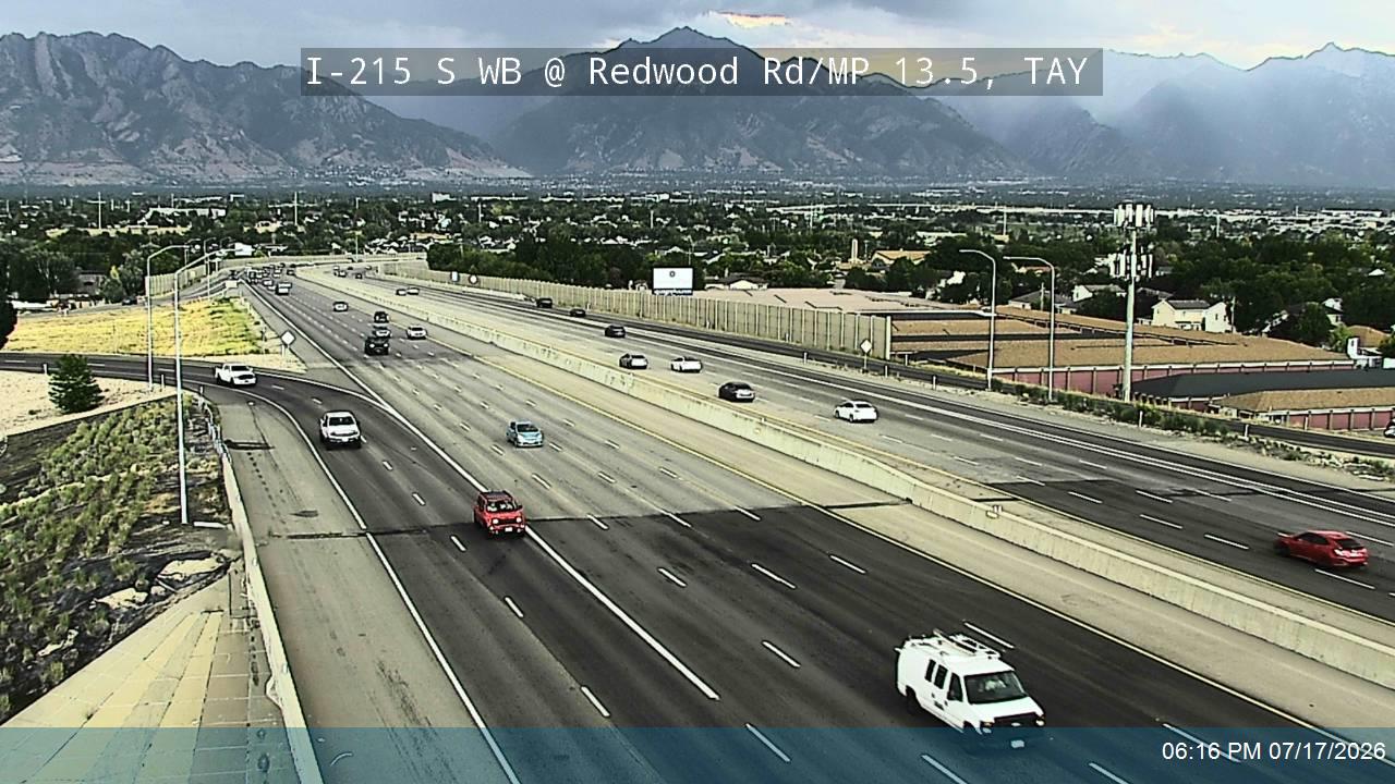 I-215 traffic camera, view west, Taylorsville