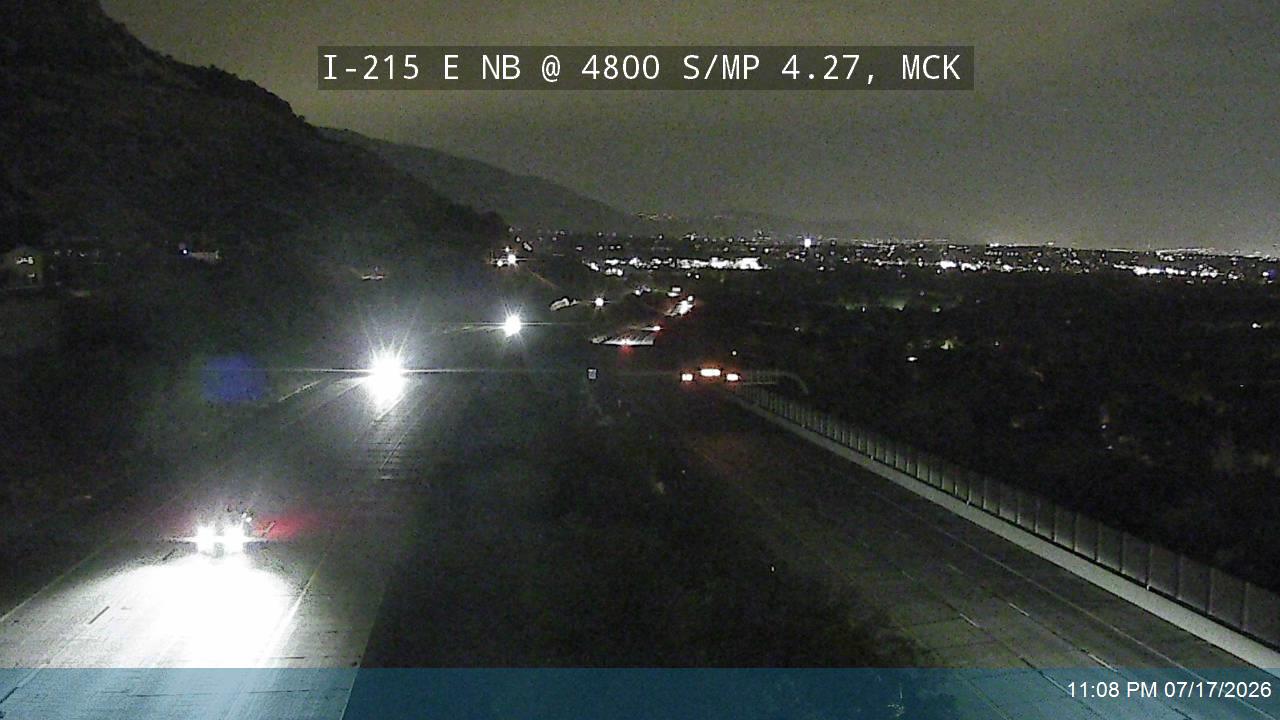 I-215 traffic camera, view north, Millcreek