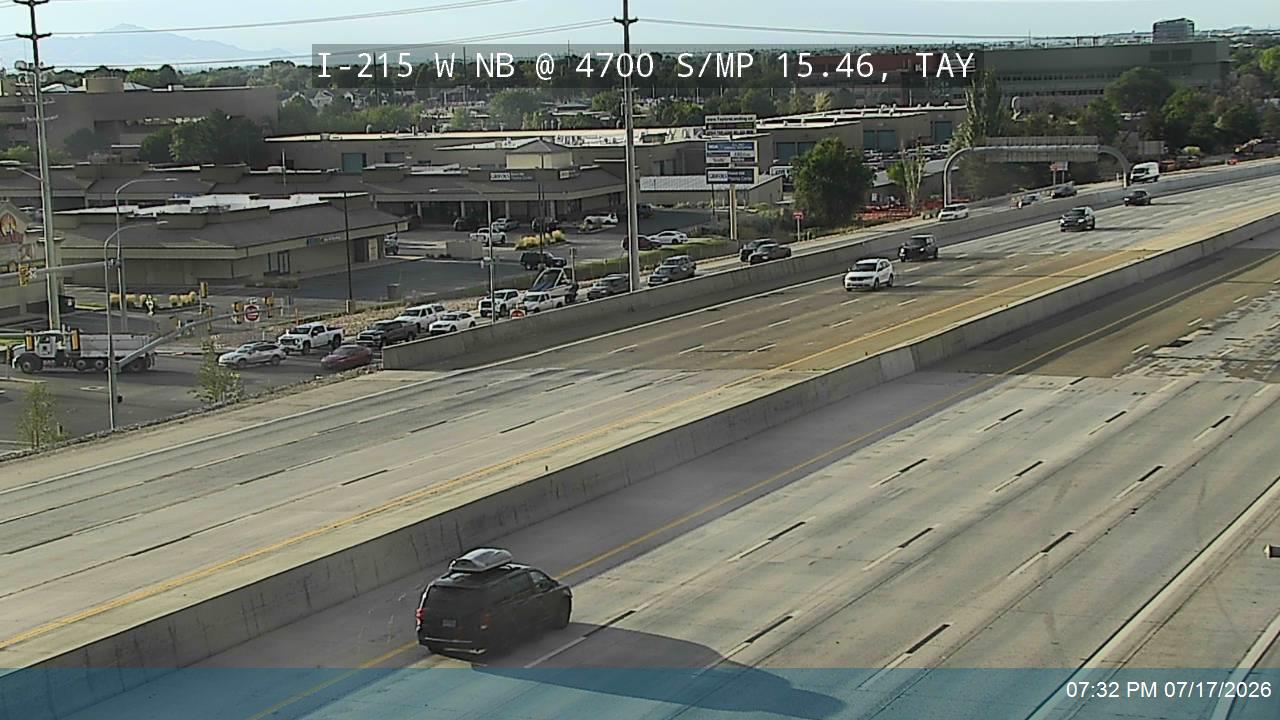 I-15 traffic camera, view north, Taylorsville