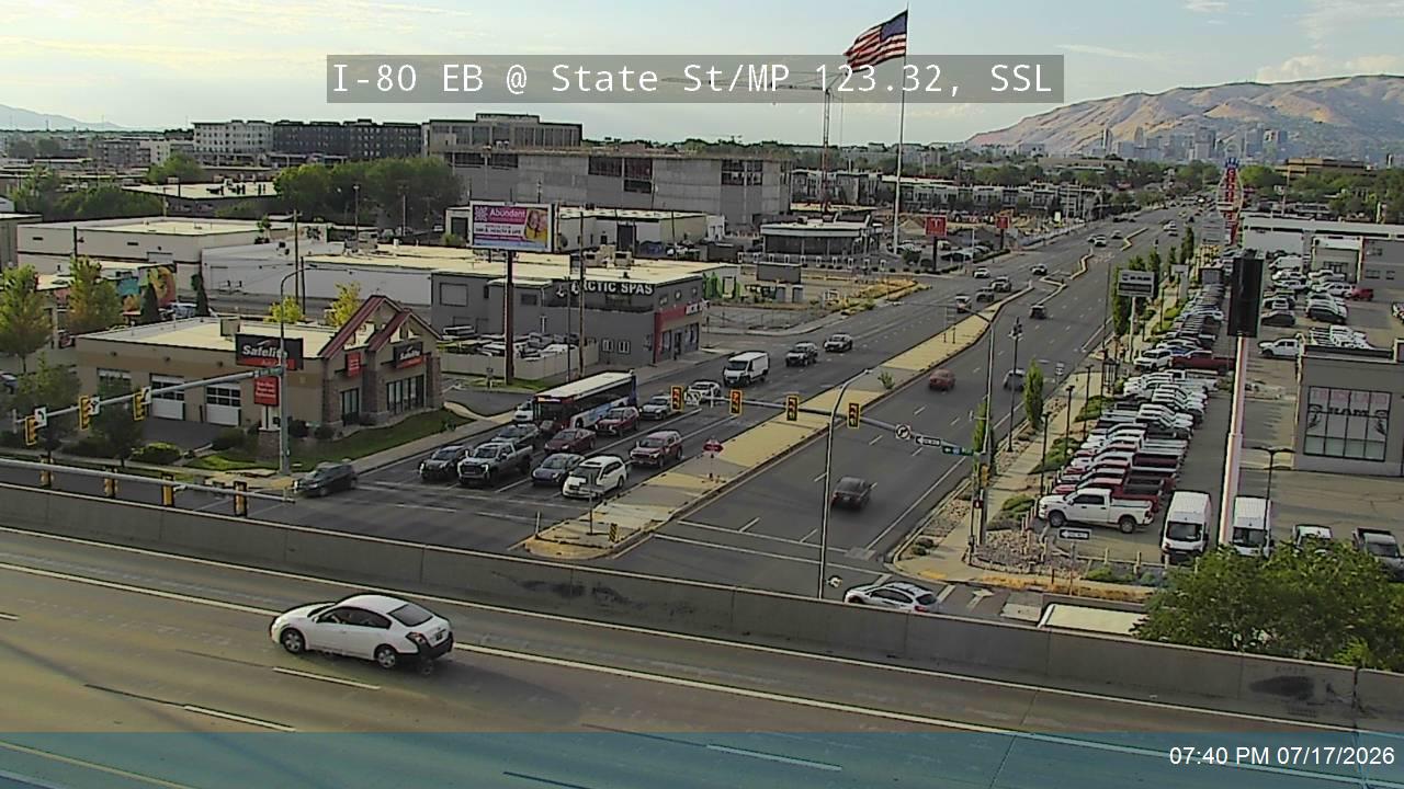 I-80 traffic camera, view east, South Salt Lake