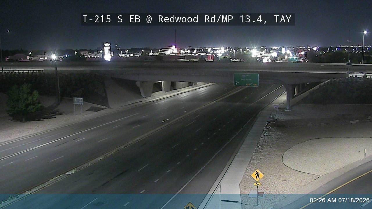 I-215 traffic camera, view east, Taylorsville