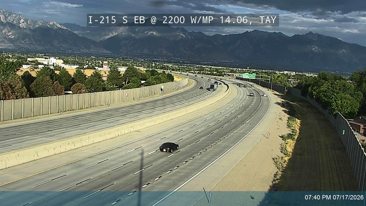 I-215 traffic camera, view east, Taylorsville
