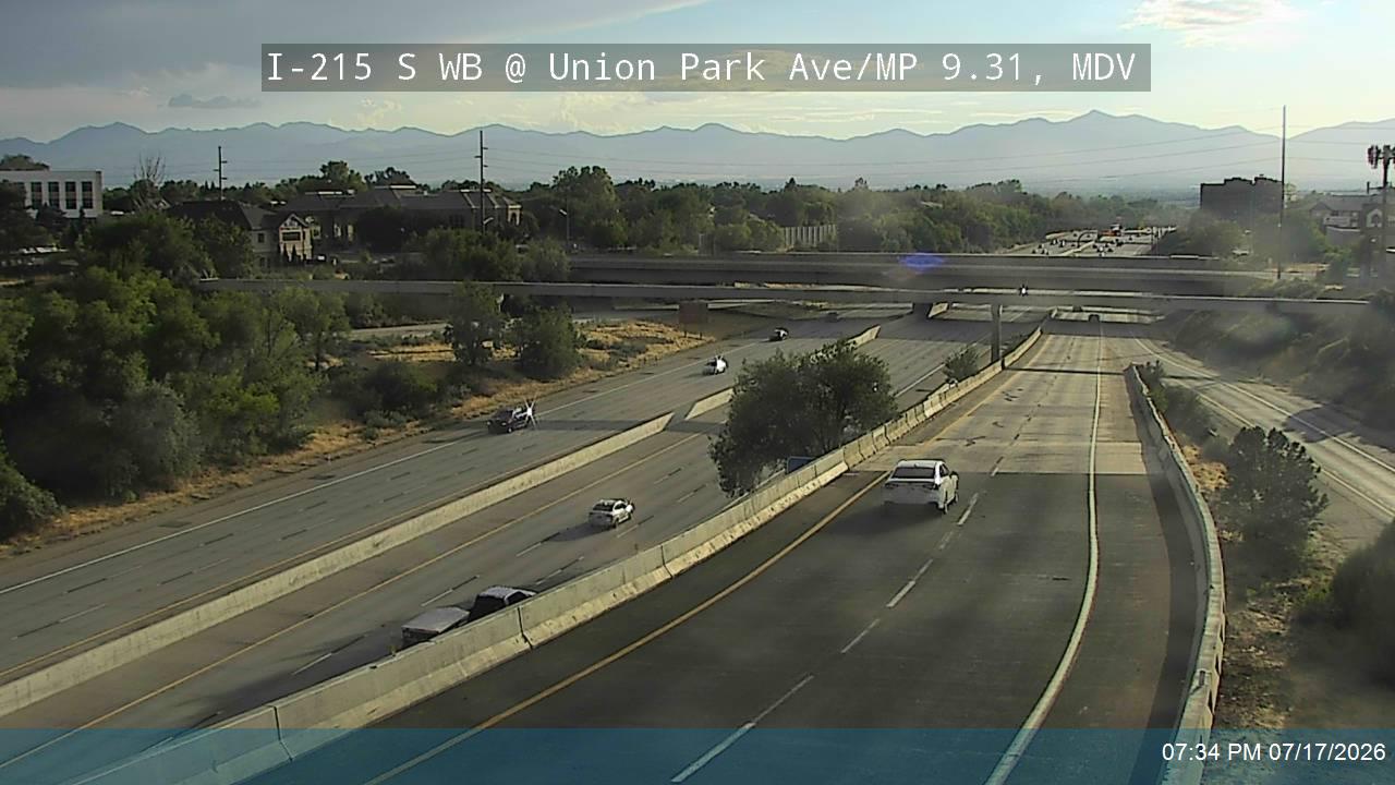 I-215 traffic camera, view west, Murray, Utah