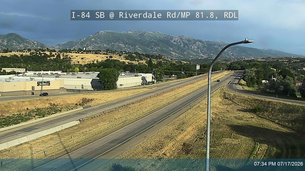I-84 traffic camera, view south, Riverdale, Utah