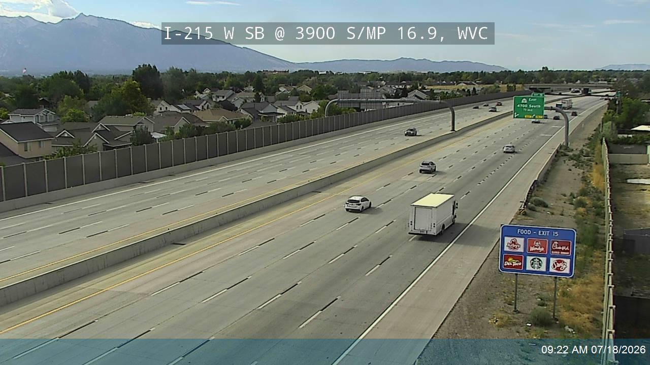 I-215 traffic camera, view south, West Valley City