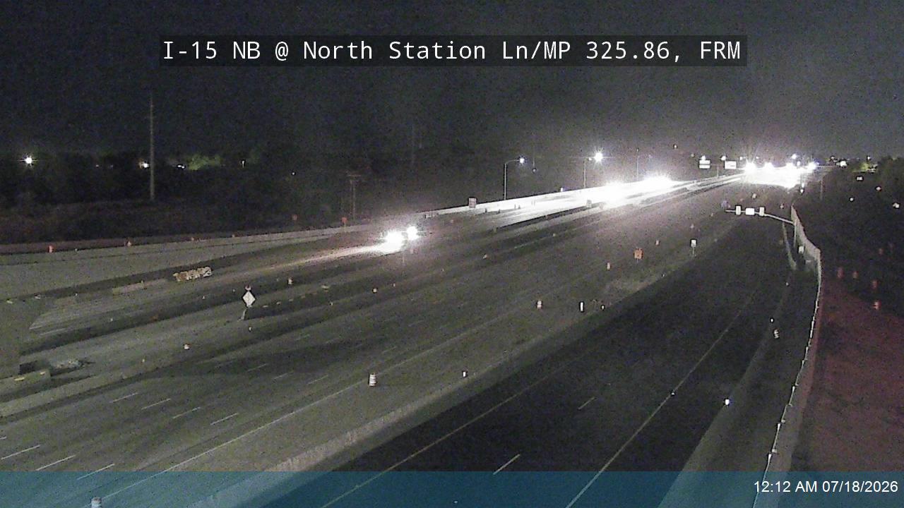 I-15 traffic camera, view north, Farmington